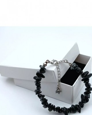 Natural Stone Obsidian Women's Bracelet - Beautifully Crafted Healing Jewelry