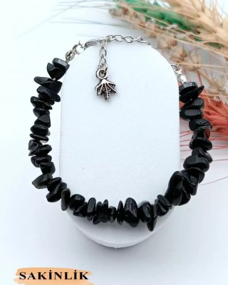 Natural Stone Obsidian Women's Bracelet - Beautifully Crafted Healing Jewelry