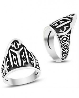 Kayi Rings, Ertugrul Original IYI Symbol Archer Thumb Ring, Kayi Tribe Symbol Turkish Archery Ring, 925 Sterling Silver Men's Ring