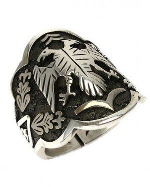 Kayi Rings, Ertugrul Eagle Archer Thumb Ring, Seljuk Double-Headed Eagle Turkish Archery Ring, 925 Sterling Silver Men's Ring Kayi Rings, Ertugrul Eagle Archer Thumb Ring, Seljuk Double-Headed Eagle Turkish Archery Ring, 925 Sterling Silver Men's Ring