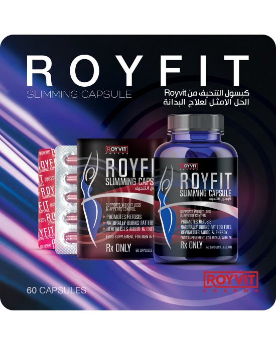 ROYFIT Slimming Capsules, Safety Way to Lose Weight Naturally, 60 Herbal Capsules