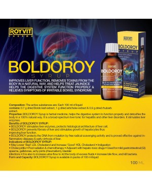 BoldoRoy Herbal Liver Support Syrup, Enhanced Detoxification, Digestive Health, Cholesterol Management, GI Comfort, 100 ml BoldoRoy Herbal Liver Support Syrup, Enhanced Detoxification, Digestive Health, Cholesterol Management, GI Comfort, 100 ml