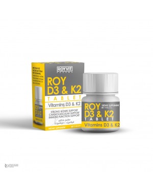 Vitamin D3 & K2 Tablets, Boost Bone Health and Calcium Absorption, 30 Tablets