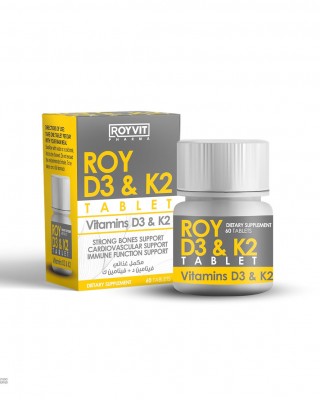 Vitamin D3 ve K2 Tabletleri, Kemik Sağlığını Artırır ve Kalsiyum Emilimini Destekler, 30 Tablet