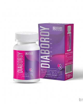 DiaboRoy Diyabetik Destek Tabletleri, Kan Şekeri Seviyesini Doğal ve Güvenli Bir Şekilde Düzenler, Diyabet Dostu, 30 Tablet