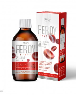 FeRoy Iron Syrup, Enhance Energy Levels, Reduce Fatigue, Support Immune Health and Cognitive Performance, 200 ml