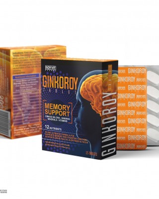 GinkoRoy Hafıza Destek Tabletleri, Ginkgo Biloba, Ginseng, Mineraller, Vitaminler, 15 Tablet