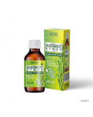 HustaRoy Natural Cough Syrup, Pure Herbal Thyme Extract for Mucolytic, Spasmolytic, and Cough Relieving, 100 ml HustaRoy Natural Cough Syrup, Pure Herbal Thyme Extract for Mucolytic, Spasmolytic, and Cough Relieving, 100 ml