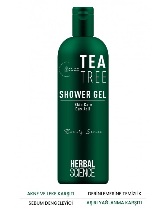 PROCSIN Herbal Science Çay Ağacı Duş Jeli - Yapışkanlık Bırakmayan Temizlik 250ml