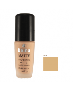 Deina Matte Liquid Foundation Full Coverage Anti Allergic SPF 15 with Vitamin E, M04, 30 ml 1.0 fl. oz Deina Matte Liquid Foundation Full Coverage Anti Allergic SPF 15 with Vitamin E, M04, 30 ml 1.0 fl. oz