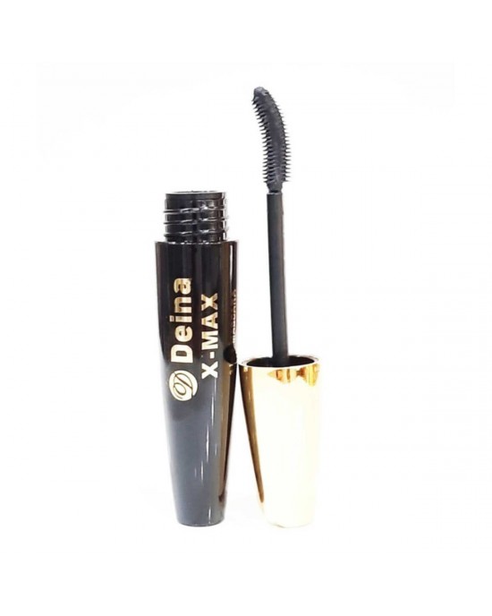 Deina X-Max Mascara 3 in 1 - Black, Waterproof Fan Lashes Effect Volumizer Special Design Brush