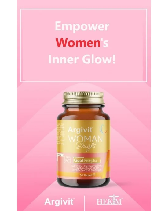 Argivit Woman Bright Gold Complex: Essential Women's Vitality & Wellness Supplement 30 Tablets