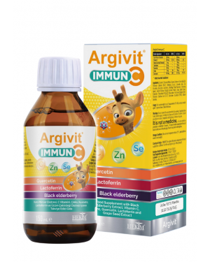 شراب ارجيفيت المناعة Argivit Immune لتقوية الجهاز المناعي مع فيتامين C - درع مناعي مدعم بخلاصة التوت البري والكويرسيتين وفيتامينات - 150 مل شراب ارجيفيت المناعة Argivit Immune لتقوية الجهاز المناعي مع فيتامين C - درع مناعي مدعم بخلاصة التوت البري والكويرسيتين وفيتامينات - 150 مل