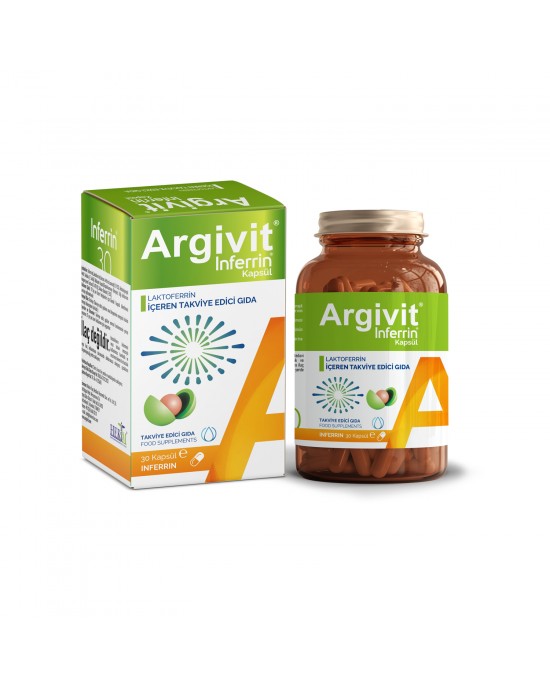 Argivit Inferrin Capsules: Iron-Boosting Lactoferrin Formula for Immune, Gut Health & Iron Regulation – 30 Capsules 200 mg