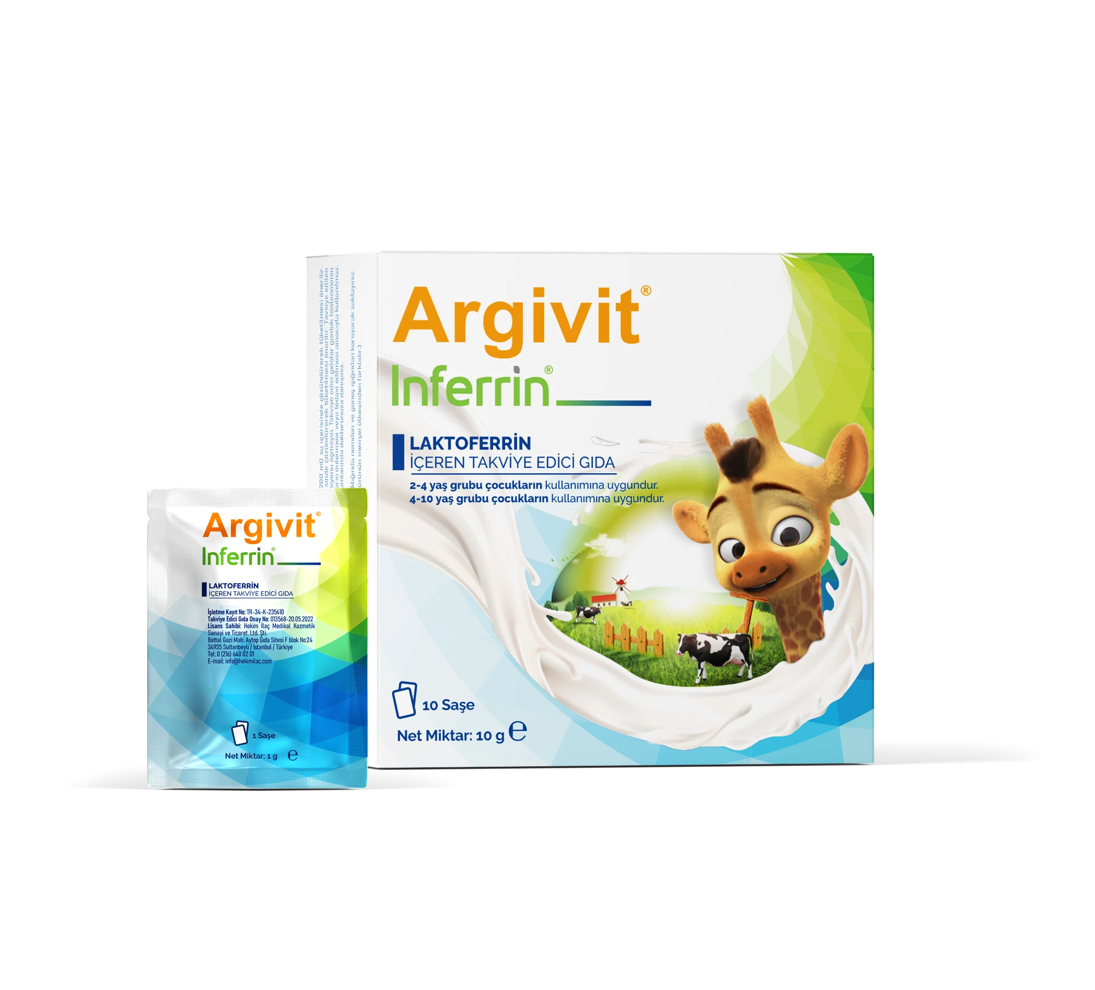 StyleTurk, Argivit Inferrin: Iron-Boosting Lactoferrin Supplement for  Immune, Gut Health & Iron Regulation 10 Sachets 100 gr
