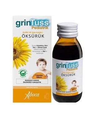 شراب غرينتوس GrinTuss دواء كحة للاطفال مكمل عضوي لعلاج السعال الجاف والمخاطي الليلي والنهاري انعموا بنوم هادئ مع اطفالكم 128 غرام شراب غرينتوس GrinTuss دواء كحة للاطفال مكمل عضوي لعلاج السعال الجاف والمخاطي الليلي والنهاري انعموا بنوم هادئ مع اطفالكم 128 غرام
